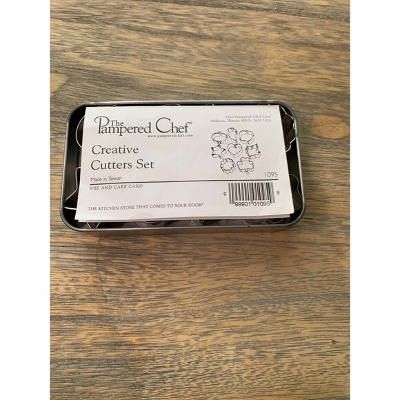 The Pampered Chef Mini Cutters 8 in Metal Tin - Picture 7 of 9